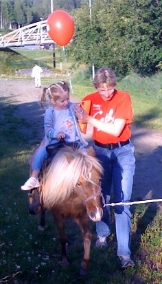 Callie and Grandma pony ride